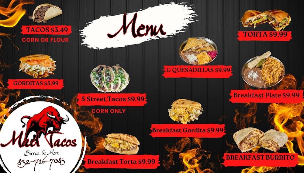 Mad Tacos Birria and More LLC Menu image 1